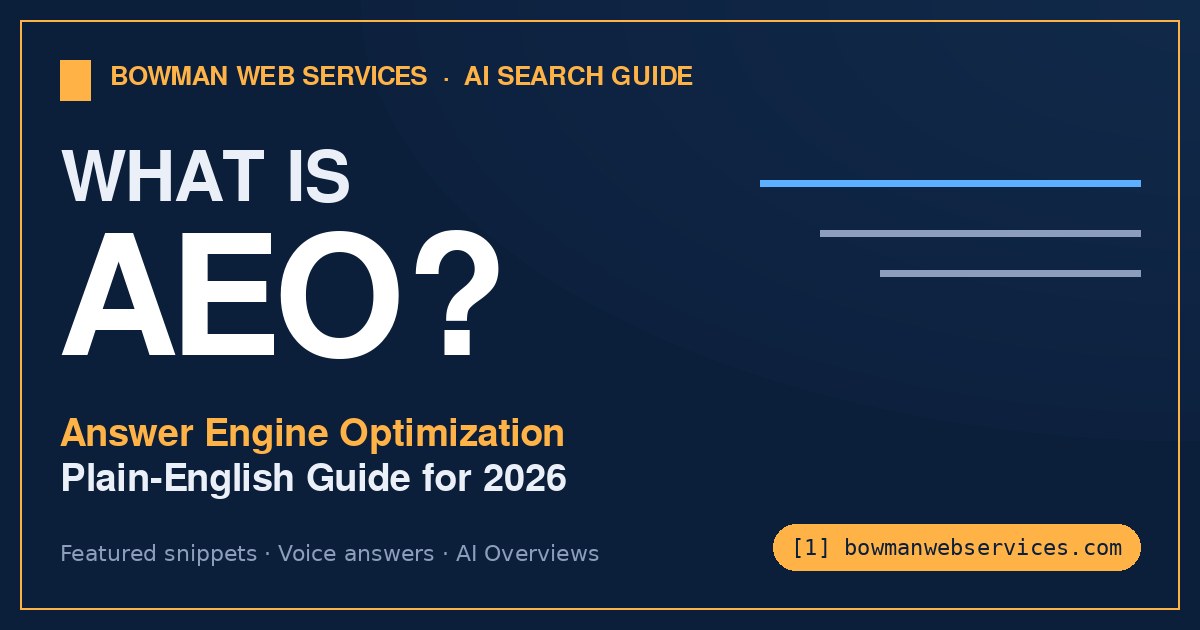 What Is AEO? Answer Engine Optimization Explained for 2026 | Bowman Web ...