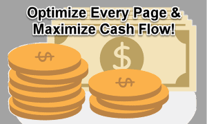 Optimization of web pages increases cash flow